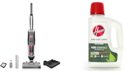 Hoover Streamline Corded Hard Floor Cleaner, FH46000V + Hoover Pure Essentials Solution Hard Floor Cleaner, 50 oz, AH31465