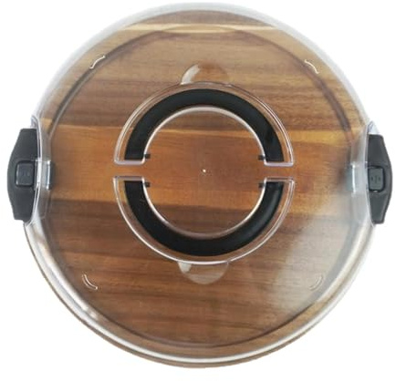 Fenteer Tabla de Quesos con Tapa Transparente con Cierre, Tabla de Cortar para Llevar Y Más Aperitivos de Viaje