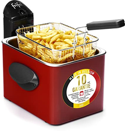 FRIFRI - FRITEUSE - 1905R - 3,5L; 3200W ; - 1kg frietjes - mantel metaal - rood - 1905R