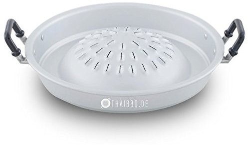 TR A. Industries Ltd. Thai Grill Pfanne, Aufsatz für Thailand Korean BBQ, MUH Ka TA, Tischgrill 30 cm