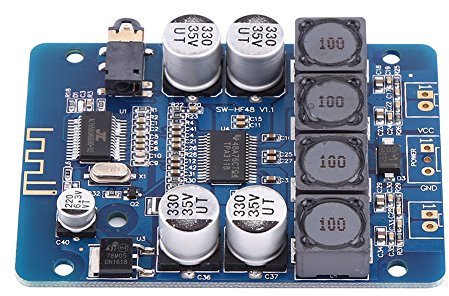 Akozon Tablero del amplificador de potencia 30W+30W 8V~26V DC Doble canal Bluetooth Tablero del amplificador de potencia