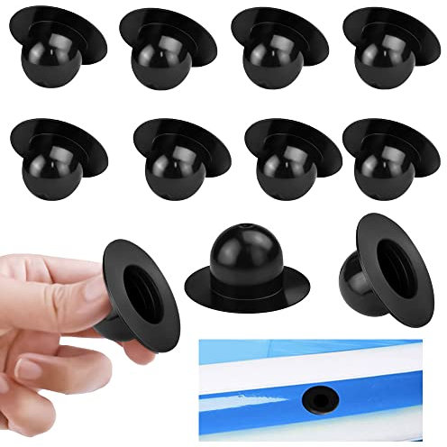 RMENOOR 10Pcs Pool Plug Stopper, Swimming Pool Wall Plugs Replacement Parts Pool Plug Strainer Stopper Above Ground Swimming Pool Filter Pump Strainer Hole Plug Compatible with Intex & Bestway (Black)