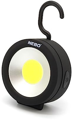 NEBO Angle Light Battery-Powered LED Flashlight & Work Light – 220 Lumens, 180° Tilting Head, Magnetic Base, IP67 Waterproof, Dimmable with Power Memory