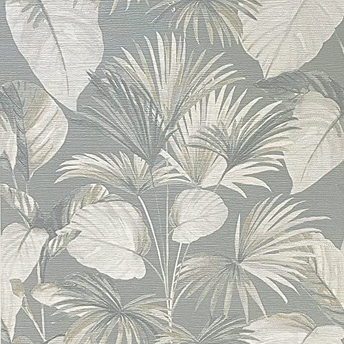 Arthouse Palm Grove Grey Wallpaper 298606 - Heavyweight Jungle Tropical Leaf