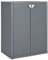 BaraSh Gartenschrank Grau 65x45x88 cm PP Rattan-Optik Kommode Balkonschrank Wetterfest