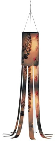 Calze a vento leggere da 101 cm con ruota e fiori per Halloween, decorazioni da appendere, per feste