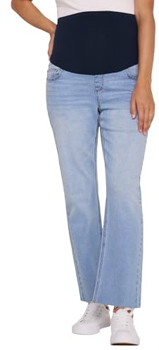 Motherhood Maternity dam Jeans Secret Fit Over The Belly Slim Straight Leg Pregnancy Jeans