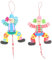 Supvox 2-Teilige Schnur Clownspielzeug Zeigen Cartoon-Clown- lustig Marionette Linie Clown-Marionetten Marionette Clown Puppet Zubehör für Puppenspiele Holz Zufällige Farbe