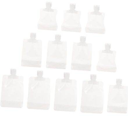 iplusmile 12 piezas Loción de Viaje Recargables con Boca de Succión Autosoportadas para Cosméticos y Cuidado Personal