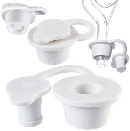 KADAX Tapón de goma con orificio para tubos de fermentación, tapón hermético para fermentación, tapón de fermentación, cierre para recipiente de fermentación, cubo de agua y globo de fermentación