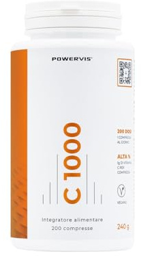 Vitamina C 100mg pura - 200 compresse (6+ mesi) - Vegan - Per il Sistema immunitario, viso e capelli