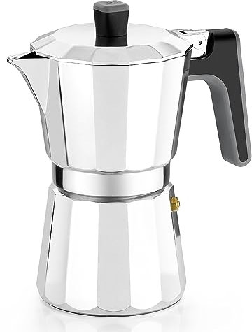 BRA Perfecta | Cafetière Italienne à Induction, Aluminium, Capacité 9 Tasses, Couleur Argent