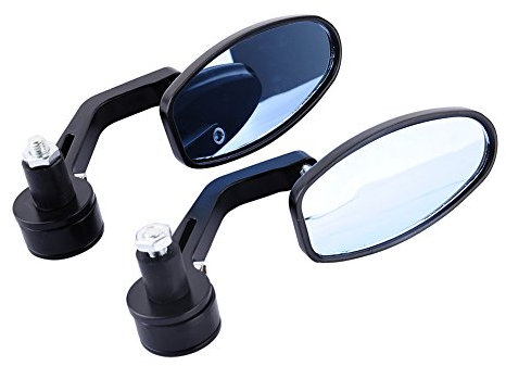 Dioche 1 par de espejos retrovisores laterales para motocicleta, para motos urbanas, deportivas, chopper, cruiser, scooters