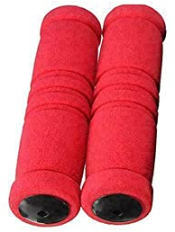 Couvre-poignées de guidon de vélo, couvre-poignées de moto Coussin de poignées de vélo en mousse éponge Poignées de moto à enfiler Housse de poignée anti-vibration Accessoires de moto (Rouge)