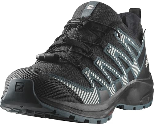 SALOMON Xa Pro V8 Climasalomon Waterproof, Zapatos de trail running Unisex niños, Black Phantom Dark Slate, 31 EU