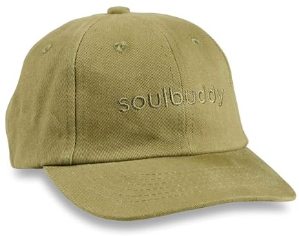 Soulbuddy – Cappellino da Baseball per Bambini in Cotone – Cappello Estivo Regolabile con Visiera Curva – per Ragazzi e Ragazze – Idea Regalo – Disponibile in 3 Taglie (IT, Testo, L, Oliva)