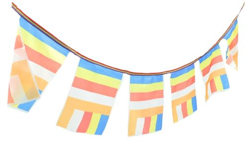 MOBUTOFU Stringa Di Bandiere Buddiste Decorativa Per Templi e Decorazioni Spirituali Bandiera Di Preghiera Tibetana Cinque Colori Per Atmosfera Rispettosa