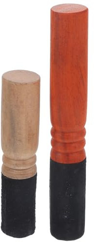 ibasenice Mazo de Cuenco Tibetano de Madera Resistente y Fácil de Sostener, 2 Piezas para Meditación en Templo y Hotel, Accesorio Profesional para Cuencos Sonoros