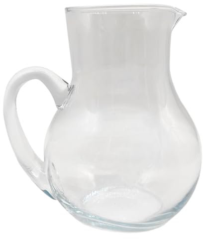 Tradineur - Jarra de cristal, modelo Duero, servir agua, té helado, bebidas frías, limonada, transparente, resistente, frigorífico, cocina - 500 ml