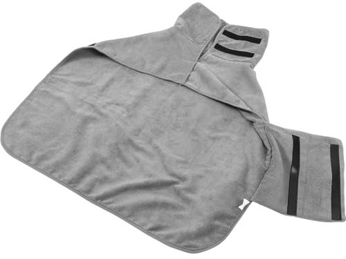 VILLFUL Bañador Absorbente para Perros Bata de Secado Rápido para Baños y Verano Robe de Perro de Gris con