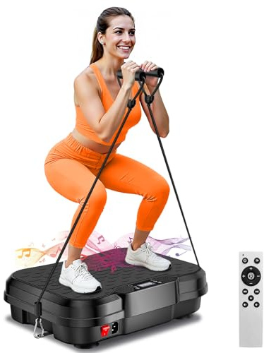 Vibration Plate Exercise Machine,Vibration Plate for Lymphatic Drainage Power Vibration Plate Machine Support 450 Lbs 250 Adjustable Speeds,Vibrating Plate Shake Plate Weight Loss