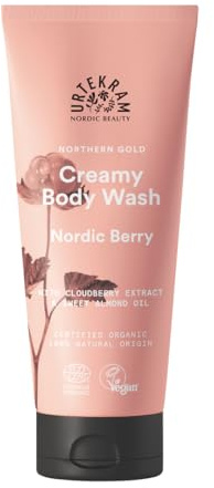 Urtekram Nordic Berry Body Wash – Cremiges Duschgel mit Mandelöl & Moltebeere – Pflegend & Feuchtigkeitsspendend für Weiche Haut – Vegan & Natürlich – 200 ml