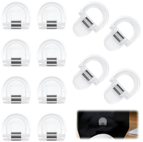 KCMOSGI 12 Pcs Adjustable Hem Clips for Pants, Transparent Decorative Clothing Clips Kit for Instant Shortening Jeans Trousers Dress Pants Fabric Shirts
