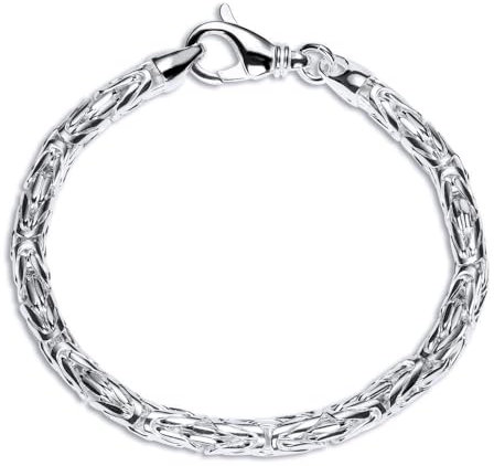 Königsarmband 5mm 925 Silber für Herren von JEWLIX: 19cm