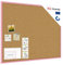 ALLboards Pinnwand mit Rosafarbenem Holz Rahmen 100x80cm Korktafel Korkwand Pinnwand Kork