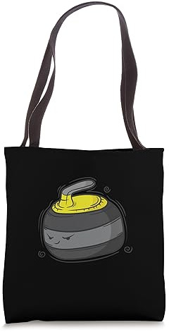 Curling Winter Sports Stone Curling Broom Tote Bag