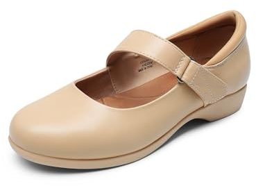 DREAM PAIRS ballerinaskor dam remonte skor dam traditionella skor 3D innersula, Nacke, 38.5 EU