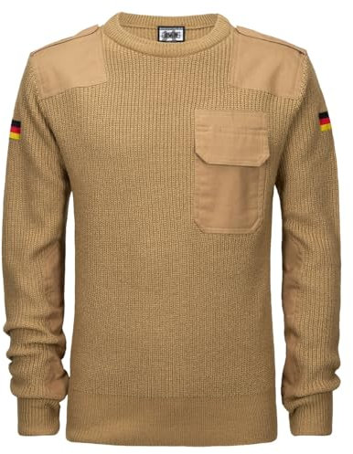 BWuM Bundeswehr Pullover mit Flaggen, Größe:L, Farbe:Coyote