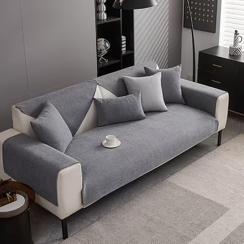 Gluhbirnen Sofföverdrag, sofftäcke, soffskydd för soffa, halkfritt, sofföverdrag, sofftäcke, grått, 70 x 180 cm