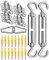 Rumicet Sonnensegel Befestigung Set, Befestigungsset mit M6 Sonnensegel Spanner Spannschloss Haken, Spannsystem Edelstahl Seilspanner Zubehör-Set Rostschutz 24 Stück