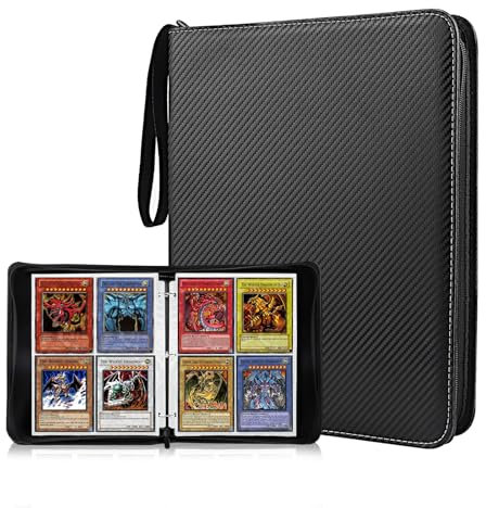 Album Porta Carte, 400 Tasche Album Carte Collezionabili, Raccoglitore Carte, Compatible con Varie Carte da Collezione