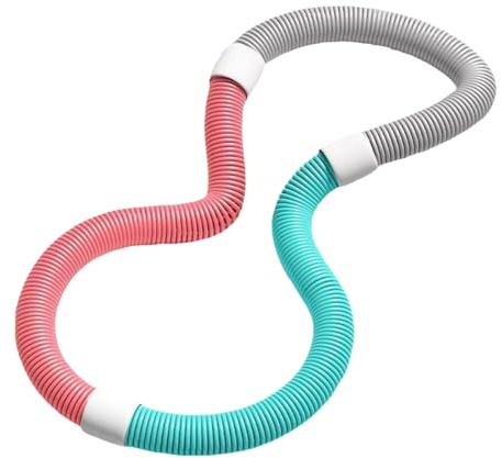 JISADER Hula Hoop Suave con Peso, Aro de Fitness Plegable, Hula Hoop de Resorte para Fitness, Pérdida de Peso y Ejercicio en Adultos, Ajustarse a la Cintura, Quema Calorías, Rosa Verde 1kg