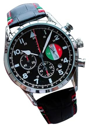 Mets Mense Mechanische Uhren für Männer | Fashion Automatische Anzeige | wasserdichte Automatikuhr, eleganter Herrenchronograph mit Lederband, Uhrenzubehör, schwarz, Se référer au descriptif