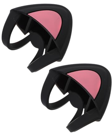 GARIOUANS Silicone Cat Ear Headphone Decorations, Lovely Headset Ornaments for Girls and Teens, Black Cat Ear Adornments Suitable for Gaming and Travel