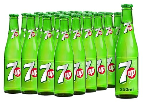 7UPP Glass Bottles Classic Lemon Lime Fizzy Drink – 24 × 250ml Glass Bottles