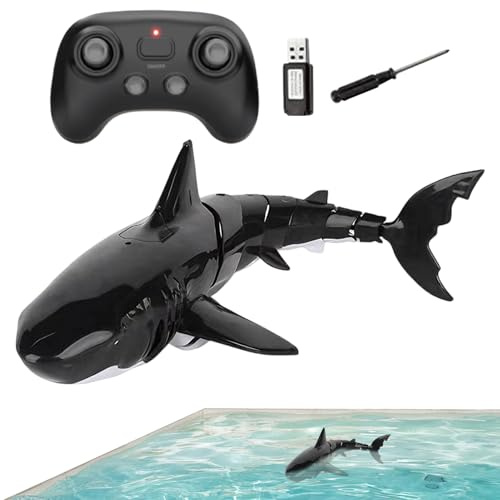 Juguete De Tiburón,Educativo Impermeable Interactivo | Juguete De Tiburón Submarino con Control Remoto,para Niños, Niñas, Chicos, Chicas, Cumpleaños, Navidad, Playa, Piscina, Uso Exterior E