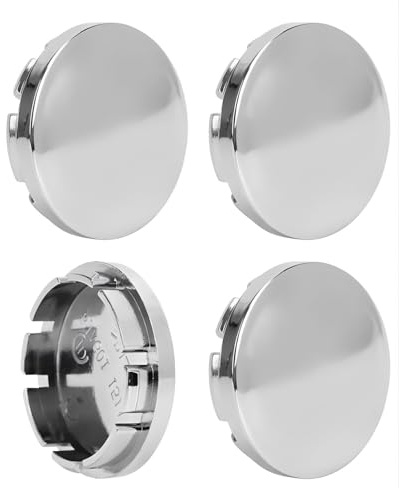 GAJUS Tapas de Llantas Universales de Cromo, 4 Piezas Cubiertas de Buje de Rueda con Material Resistente, Accesorio Exterior Universal para Vehículos con Medidas Ajustables para Ruedas de Coche