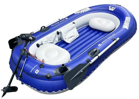Greatwhite 283cm Schlauchboot mit 180W 12V Elektromotor. 2 Angelrutenhalter