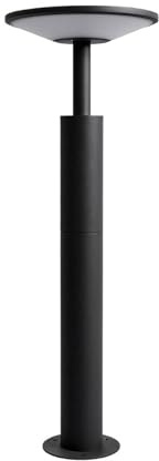 Lucande LED LED-utomhuslampa 'Fenia' (modern) i Svart av aluminium/grå zink, glödlampor ingår - Väglampa, pollare, vägbelysning, sockellampa