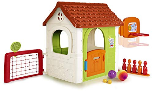 FEBER 800012606 Casetta Activity House 6 in 1 con Giochi Incorporati, per Bambini dai 3 Anni, Multicolore, One Size