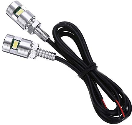 Wresetly 2 x Chrom 5630 Motorrad Schraube Lampe Auto Universal Kennzeichenbeleuchtung 12V