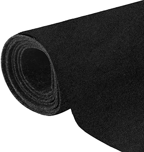Halero 78x40 Black Underfelt Carpet for Speaker,Sub Box Carpet, Auto,RV,Boat,Marine,Truck,Car Trunk Felt Liner Carpet