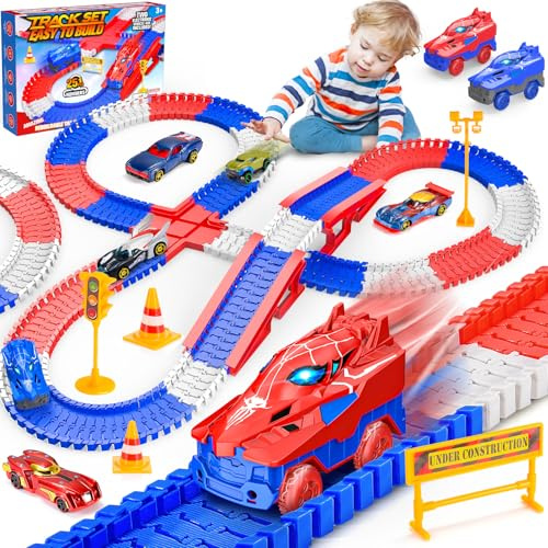 Toyokid Giochi Bambini 2 3 4 5 6 Anni, Macchina per Bambini Regalo Bambino 2-6 Anni Maschio Pista Macchinine Elettriche Giocattoli Bambino 2-6 Anni