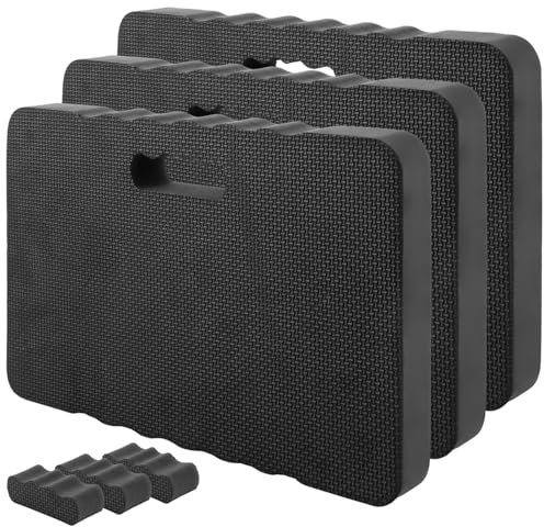 APACALI 3PCS Protège-genoux de jardinage, 43 x 28 x 4cm Tapis de Genoux, Genouillère Extra épaisse pour Le Jardinage, Le Travail, Le Bain de bébé, l'exercice, Noir