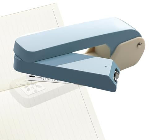 Roterande häftapparat – lätt skrivbordsverktyg med 360 graders bindningsfunktion | enkel häfte och pappersbindning, häftapparat för skola, kontor, utomhusprojekt, handtag upp till 50 sidor sömlöst