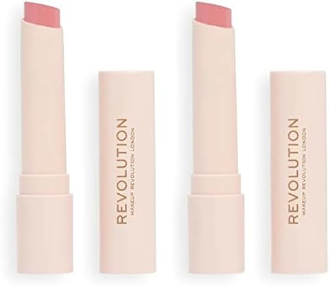 Revolution Beauty London, Pout Balm, Plumping Lip Hydrating, Bare Shine, 2.5g (Pack of 2)